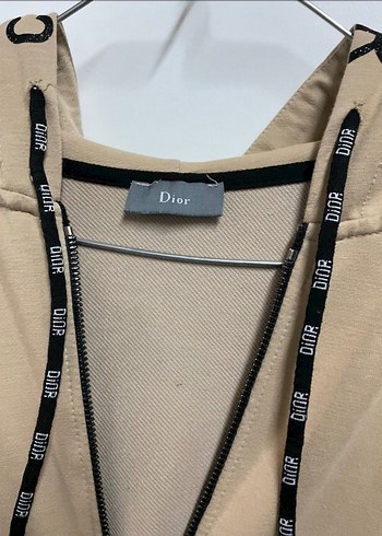 DIOR Bej Kapüşonlu Uzun Kadın Ceket - Görsel 5