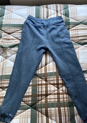 Gri Bol Kesim Erkek Kot Eşofman Altı - Görsel 3