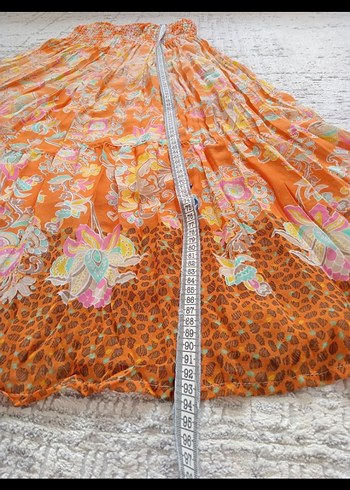 Renkli Bohem Desenli Uzun Etek - Görsel 2