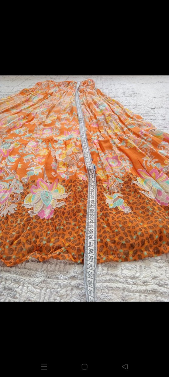 Renkli Bohem Desenli Uzun Etek - Görsel 2