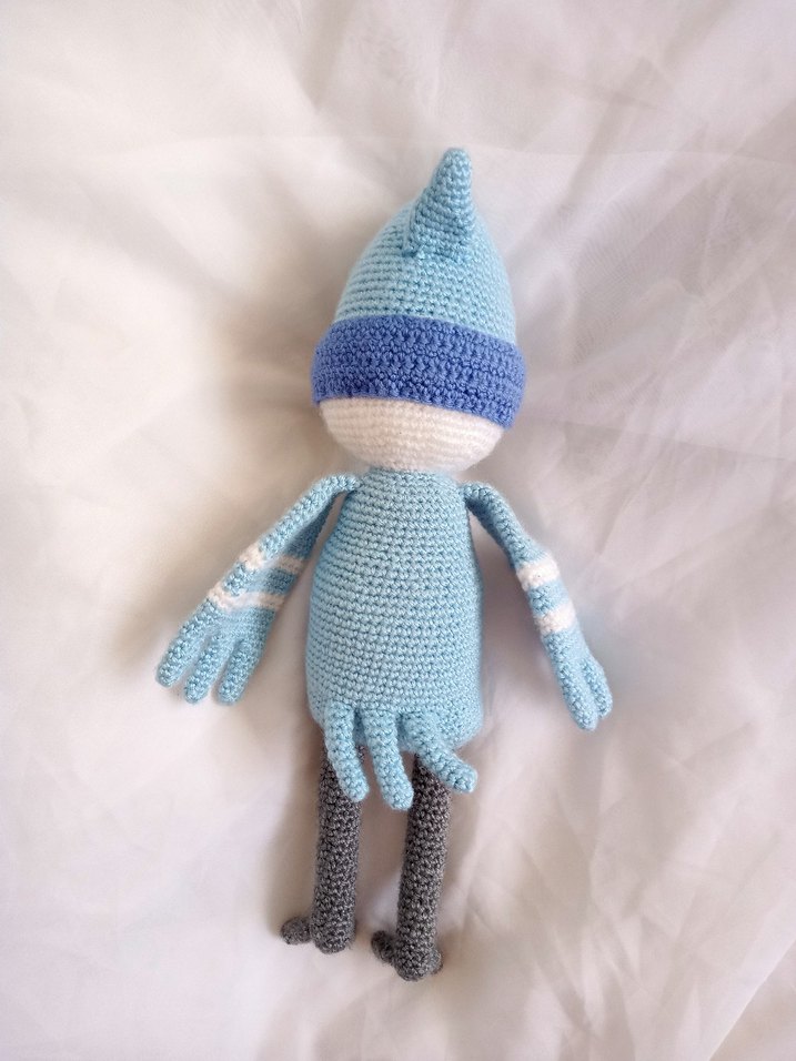 El Örgüsü Renkli Mavi Kuş Peluş Oyuncak - Görsel 2