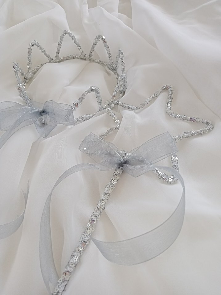 Kız çocuk doğum günü taç ve yıldız asa - Görsel 2