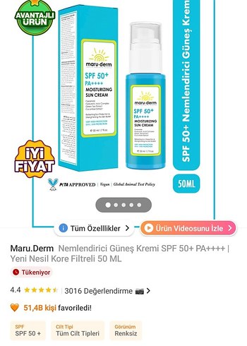 Maru-Derm SPF 50+ Nemlendirici Güneş Kremi - Görsel 2