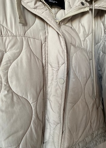 s Beden beyaz Renk Düğmeli Beyaz Midi Street Wear Ceket