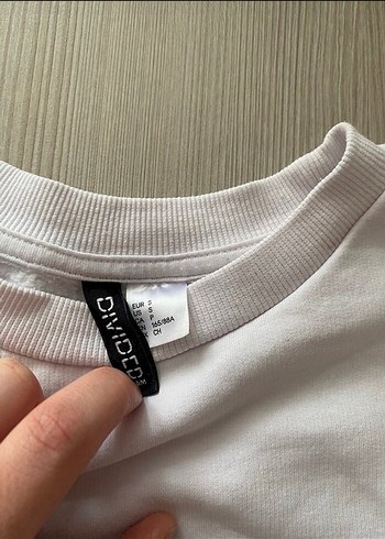 H&M Beyaz Çizgili Uzun Kollu Kadın Sweatshirt