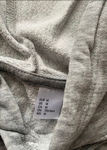 H&M Gri Kapüşonlu Kadın Sweatshirt
