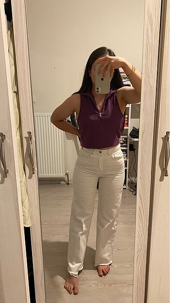 Beyaz wide leg