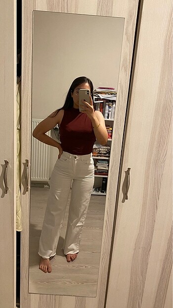 LC Waikiki Beyaz wide leg