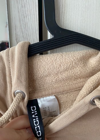 Bej Kadın Kapüşonlu Sweatshirt - Görsel 2