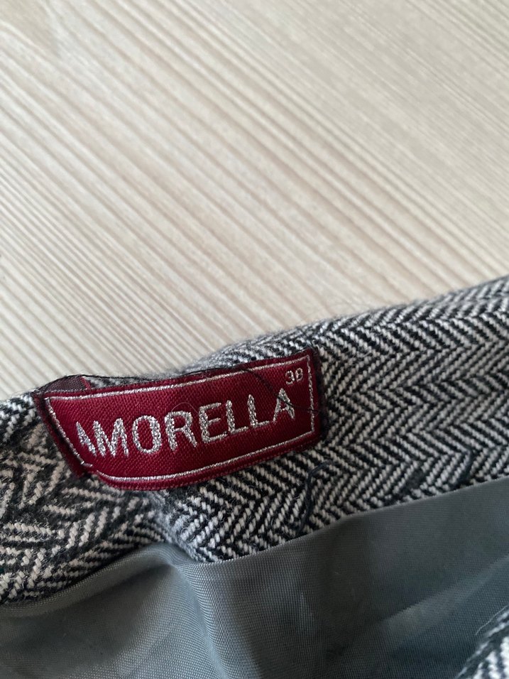 Bohem Gri Nakışlı  Etek - Görsel 2