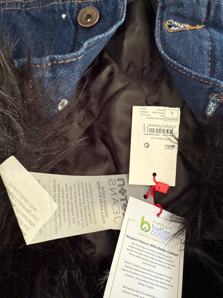 Kürk detaylı kot ceket - Görsel 2