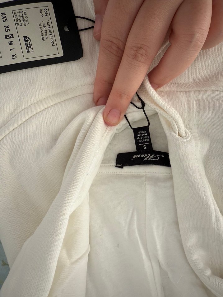 Mavi beyaz sweatshirt - Görsel 3