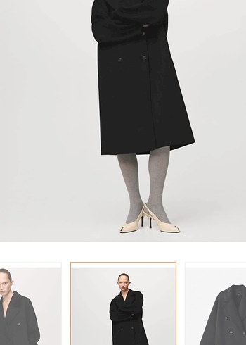 Mango overszie yün palto - Görsel 2