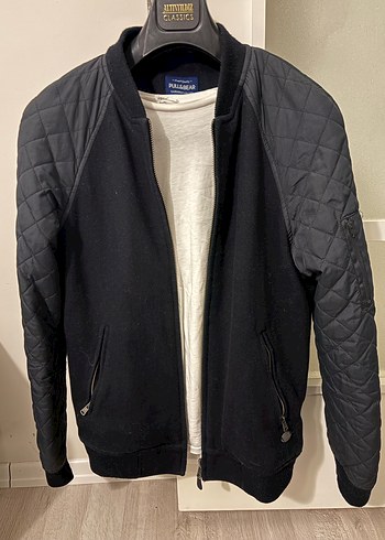 Siyah ekoseli Fermuarlı Erkek mont - Görsel 2