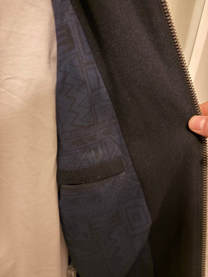 Siyah ekoseli Fermuarlı Erkek mont - Görsel 4