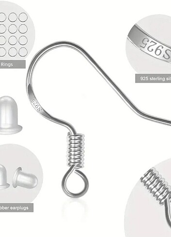 Sterling silver 925 AYAR GÜMÜŞ KÜPE APARATI