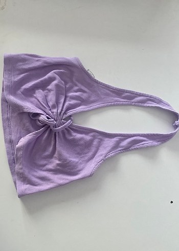 Lila Bağcıklı Midi Street Bra
