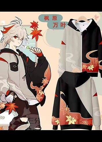 Genshin impact kazuha ceket cosplay