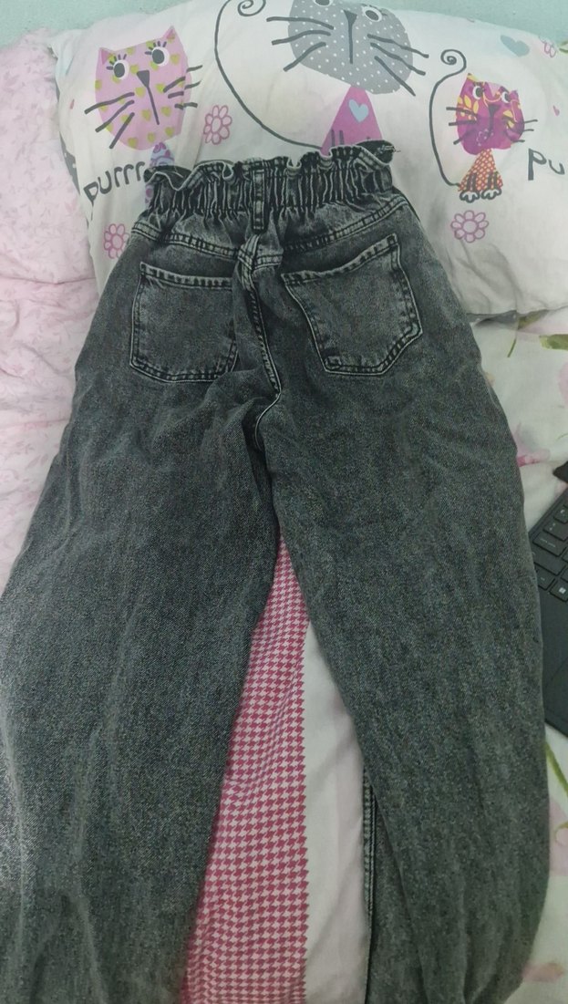 bel lastikli gri pantolon - Görsel 2