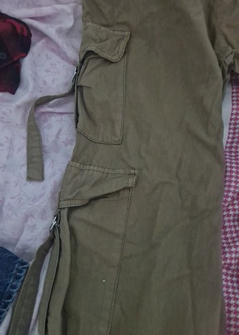 Kahverengi Bol Kesim Kemerli Kadın Kumaş Pantolon - Görsel 2