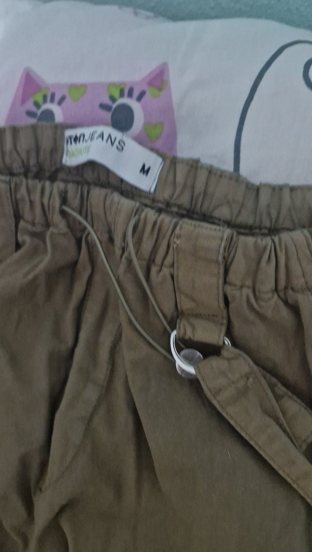 Kahverengi Bol Kesim Kemerli Kadın Kumaş Pantolon - Görsel 3