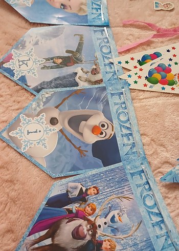 Renkli Frozen Temalı Parti Malzemeleri - Görsel 11