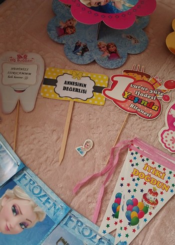 Beden Renk Renkli Frozen Temalı Parti Malzemeleri