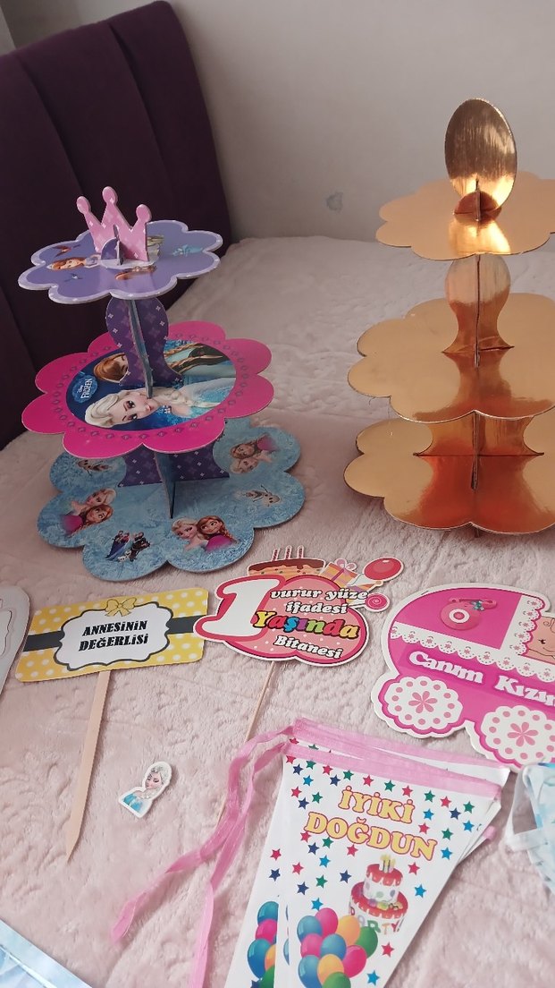 Renkli Frozen Temalı Parti Malzemeleri - Görsel 5