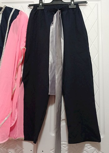 Nakışlı, Askısız, Pembe ve Siyah Çocuk Kostümü - Görsel 4