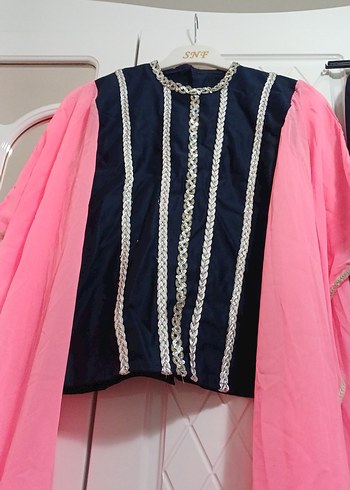 Nakışlı, Askısız, Pembe ve Siyah Çocuk Kostümü - Görsel 2