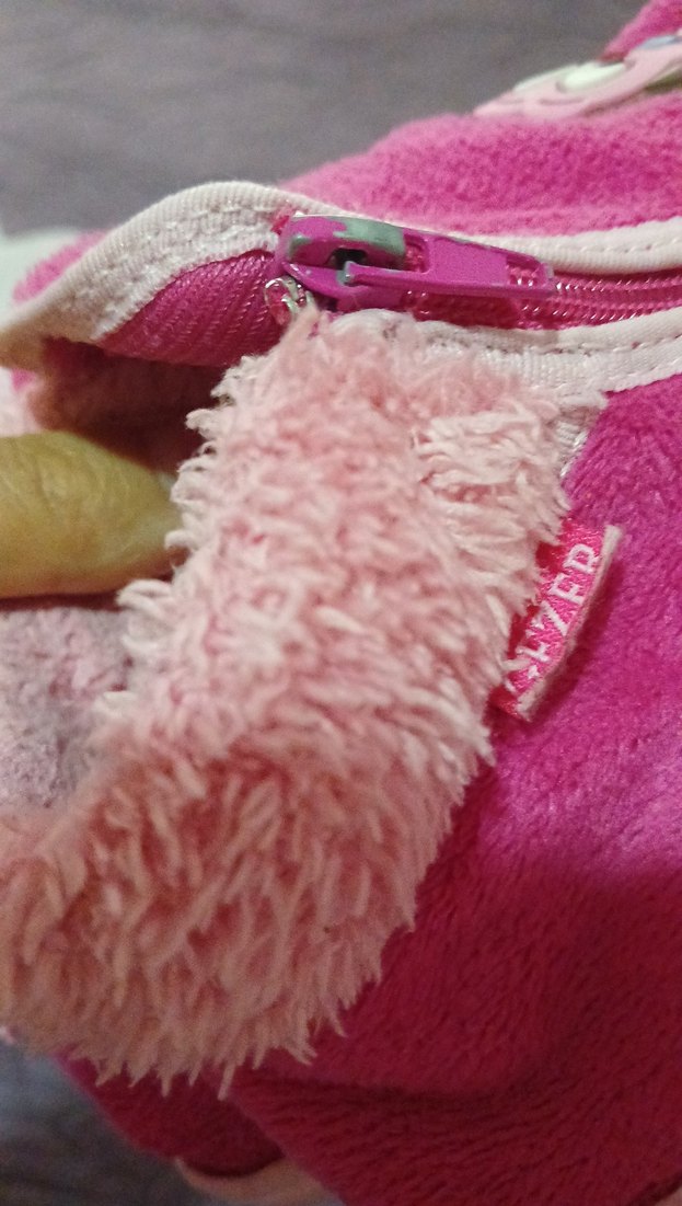 Kız Çocuk Pembe Fermuarlı Sıcak Terlik - Görsel 2