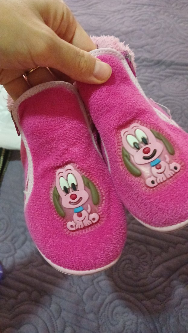 Kız Çocuk Pembe Fermuarlı Sıcak Terlik - Görsel 4