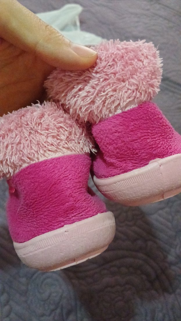 Kız Çocuk Pembe Fermuarlı Sıcak Terlik - Görsel 5