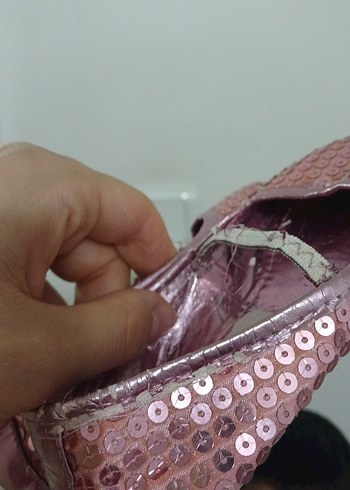 Pembe Payetli Kız Babet Ayakkabı - Görsel 5