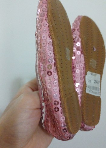 Pembe Payetli Kız Babet Ayakkabı - Görsel 2