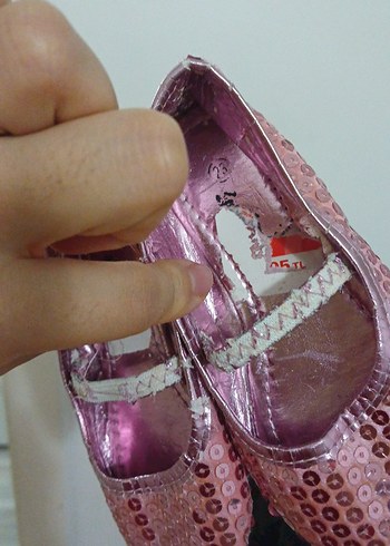 Pembe Payetli Kız Babet Ayakkabı - Görsel 6