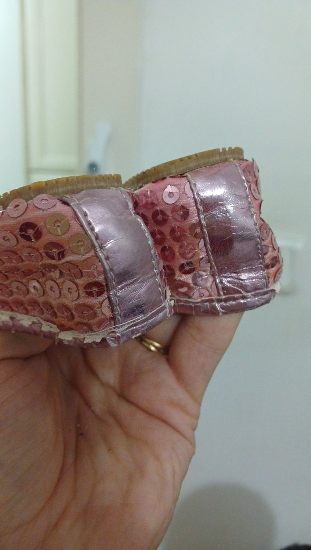 Pembe Payetli Kız Babet Ayakkabı - Görsel 4