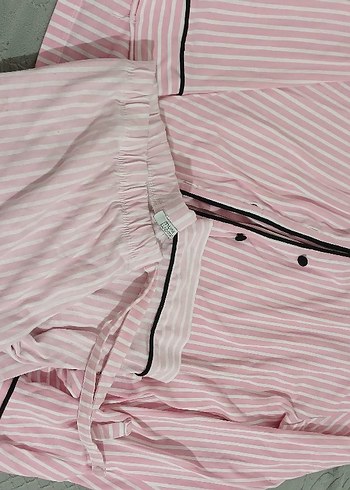 Pembe Çizgili Kadın Pijama Takımı