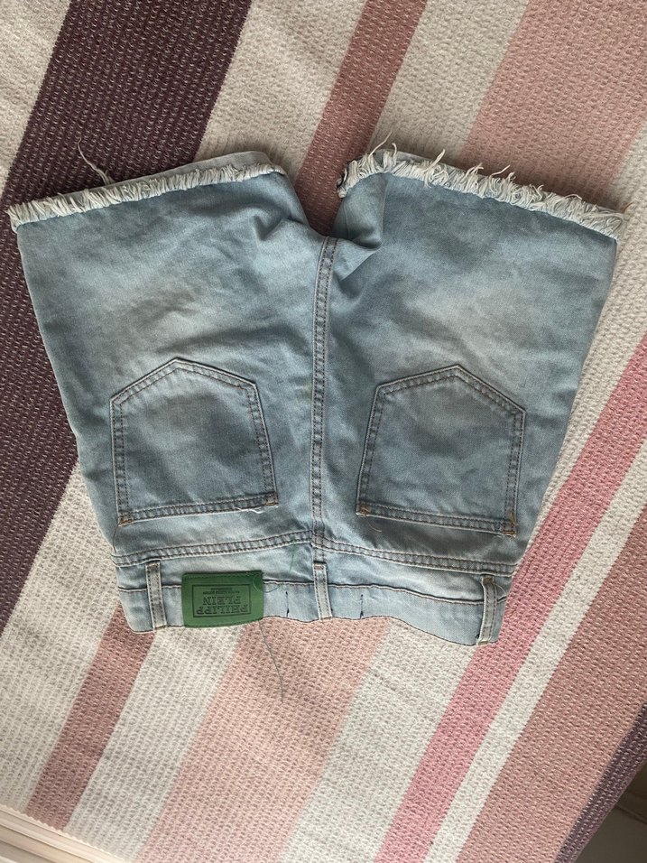 Yırtık Detaylı Rock Punk Denim Şort vintage - Görsel 2