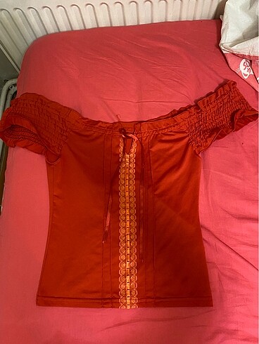 vintage kirmizi bluz