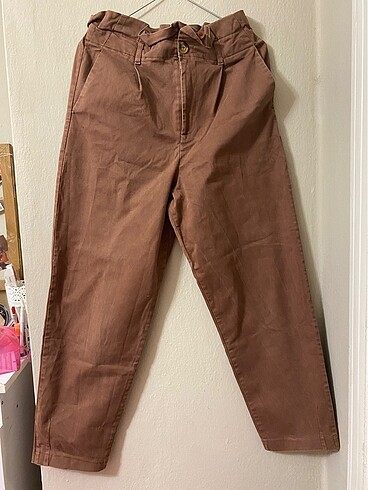 kahverengi mom pantolon