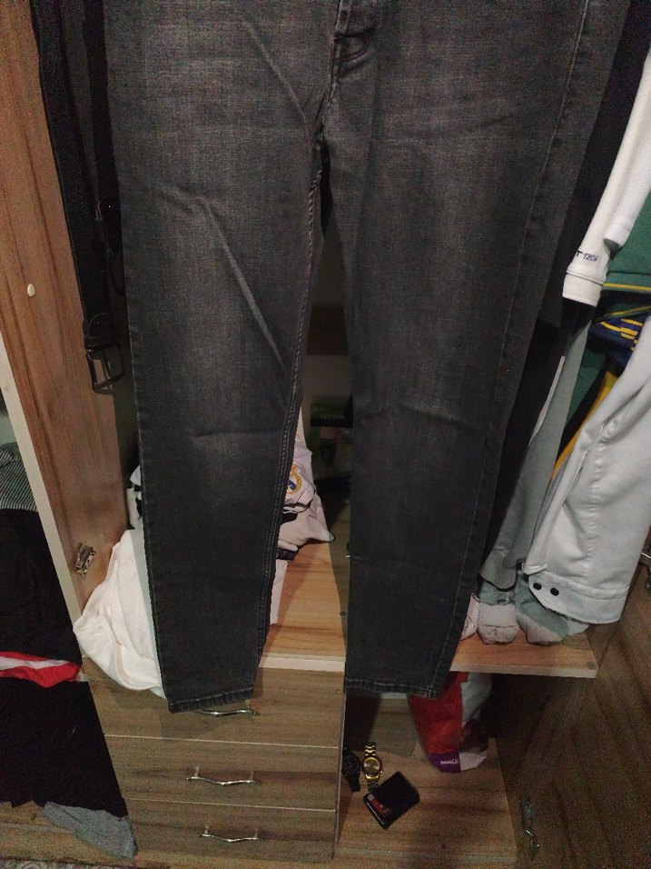 Gri Erkek Kot Pantolon - Görsel 2