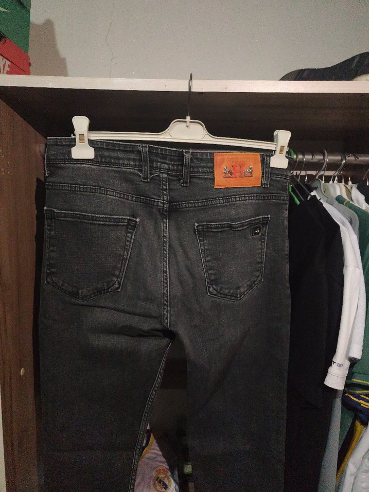 Gri Erkek Kot Pantolon - Görsel 4