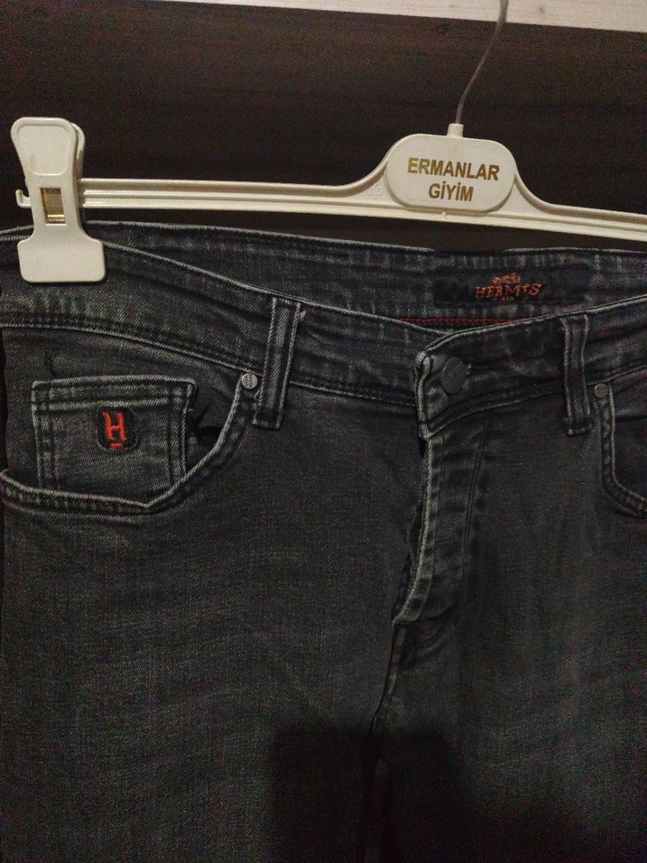 Gri Erkek Kot Pantolon - Görsel 3