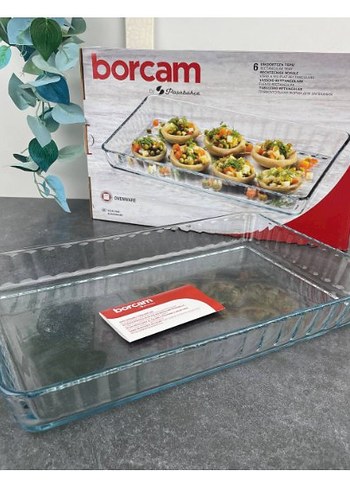 Borcam Dikdörtgen Cam Fırın Kabı