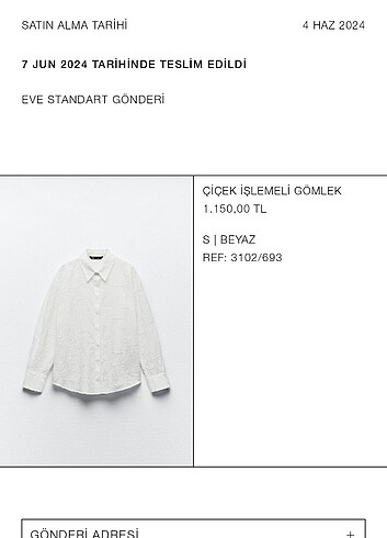 Zara Zara çiçek işlemeli gömlek