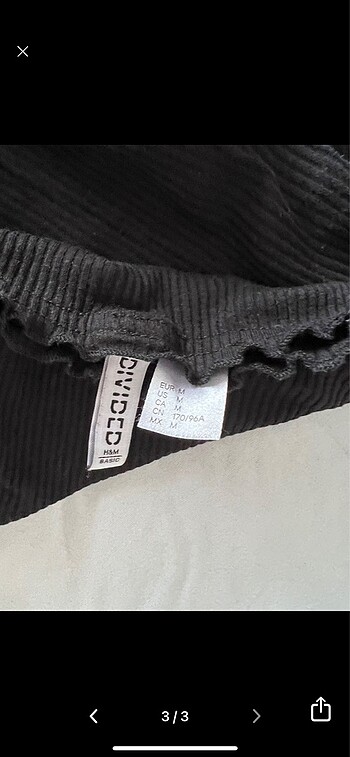 m Beden hm uzun kollu crop top