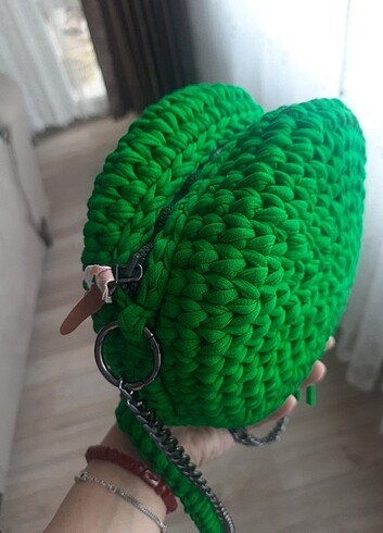 Beden yeşil Renk El emeği makaron çanta????????