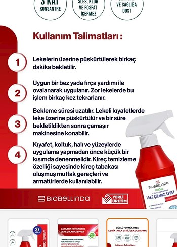 Beden Biobellinda Doğal Leke Çıkarıcı Sprey 450 ml