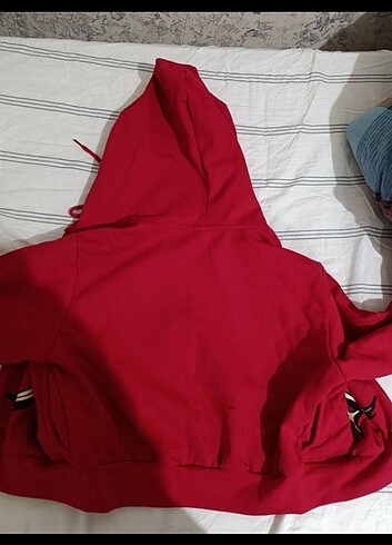 m Beden Kırmızı crop Gothic hirka